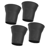 4pcs Furniture Risers 6 Inches Horn Shaped Black Plastic Heavy Duty Riser for Bed Sofa - 45-Degree Angle
