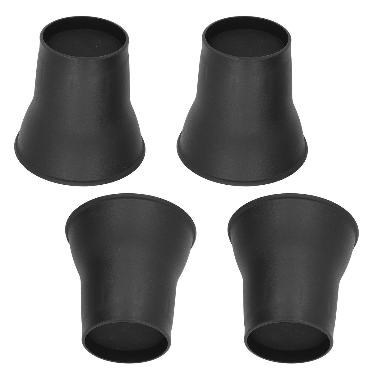 4pcs Furniture Risers 6 Inches Horn Shaped Black Plastic Heavy Duty Riser for Bed Sofa
