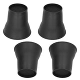 4pcs Furniture Risers 6 Inches Horn Shaped Black Plastic Heavy Duty Riser for Bed Sofa