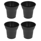 4pcs Furniture Risers 6 Inches Horn Shaped Black Plastic Heavy Duty Riser for Bed Sofa