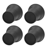 4pcs Furniture Risers 6 Inches Horn Shaped Black Plastic Heavy Duty Riser for Bed Sofa - Low Angle