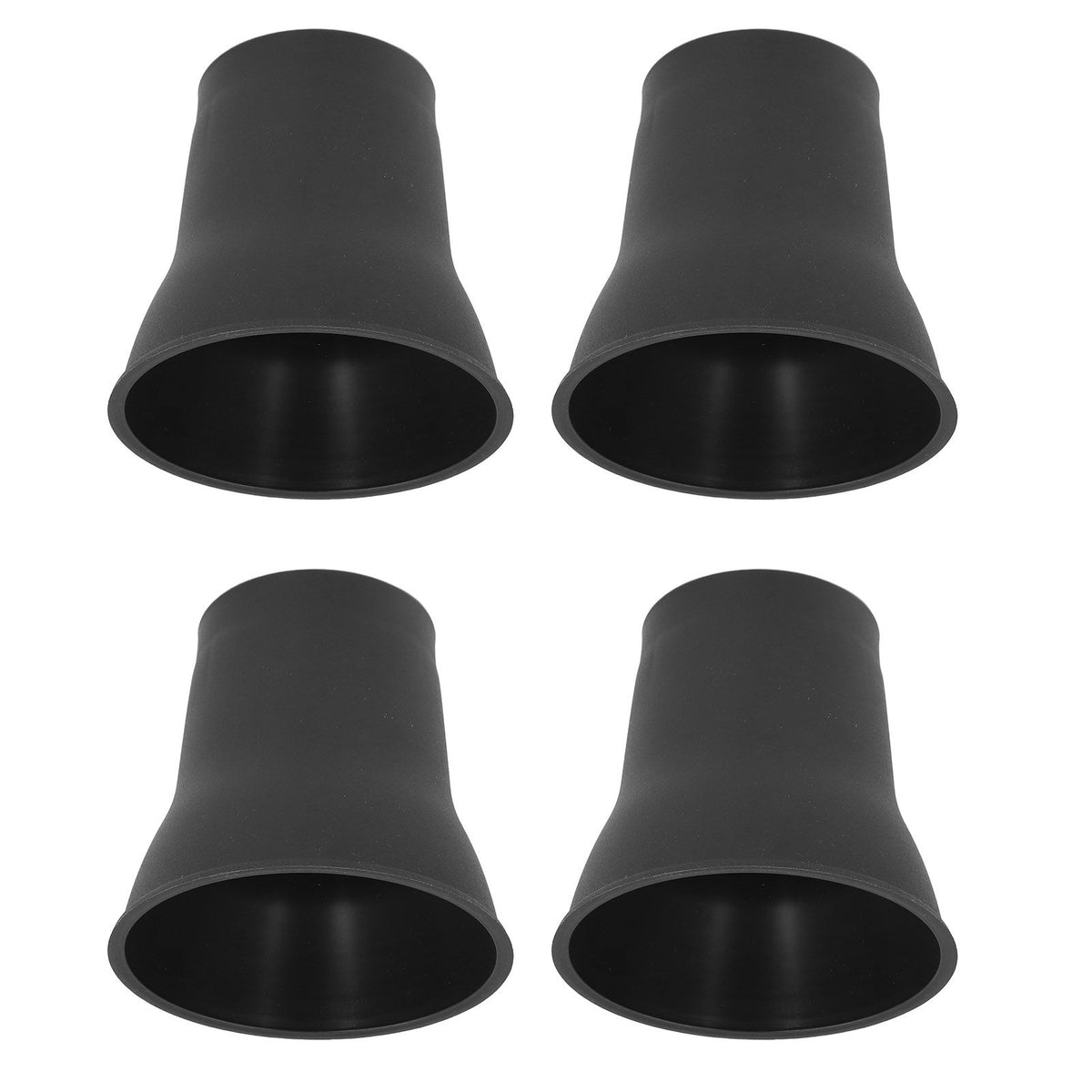 4pcs Furniture Risers 6 Inches Horn Shaped Black Plastic Heavy Duty Riser for Bed Sofa
