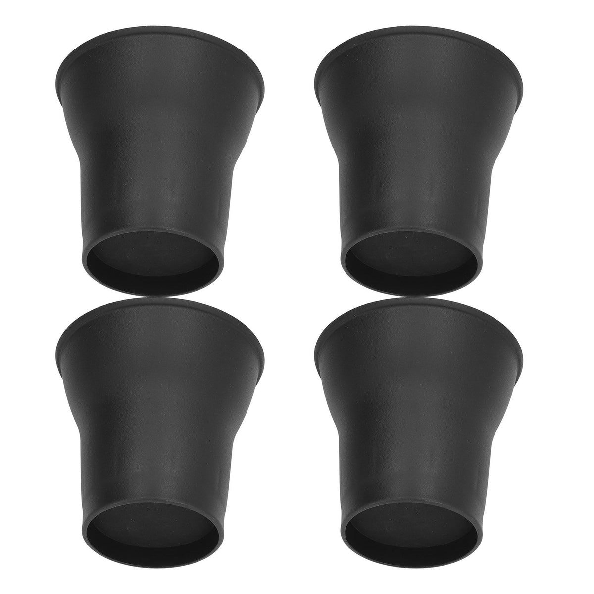 4pcs Furniture Risers 6 Inches Horn Shaped Black Plastic Heavy Duty Riser for Bed Sofa