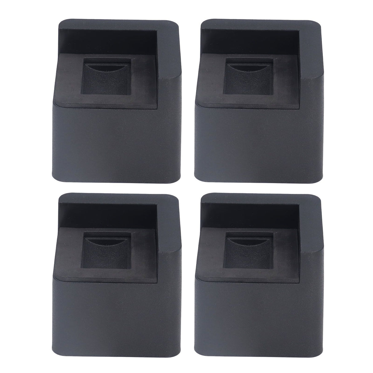 4pcs Bed Risers Corner Fixed Casters Increasing Height 2200 Lb Load Bearing Plastic Furniture Leg Risers for Home