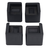 4pcs Bed Risers Corner Fixed Casters Increasing Height 2200 Lb Load Bearing Plastic Furniture Leg Risers for Home - Front View