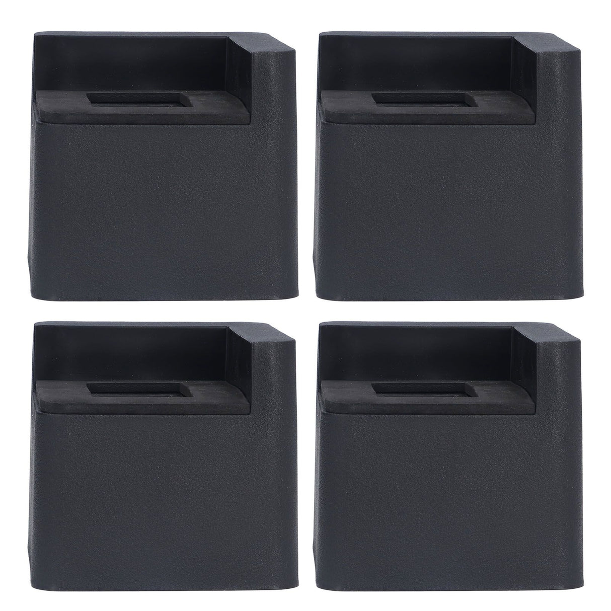 4pcs Bed Risers Corner Fixed Casters Increasing Height 2200 Lb Load Bearing Plastic Furniture Leg Risers for Home