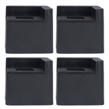 4pcs Bed Risers Corner Fixed Casters Increasing Height 2200 Lb Load Bearing Plastic Furniture Leg Risers for Home