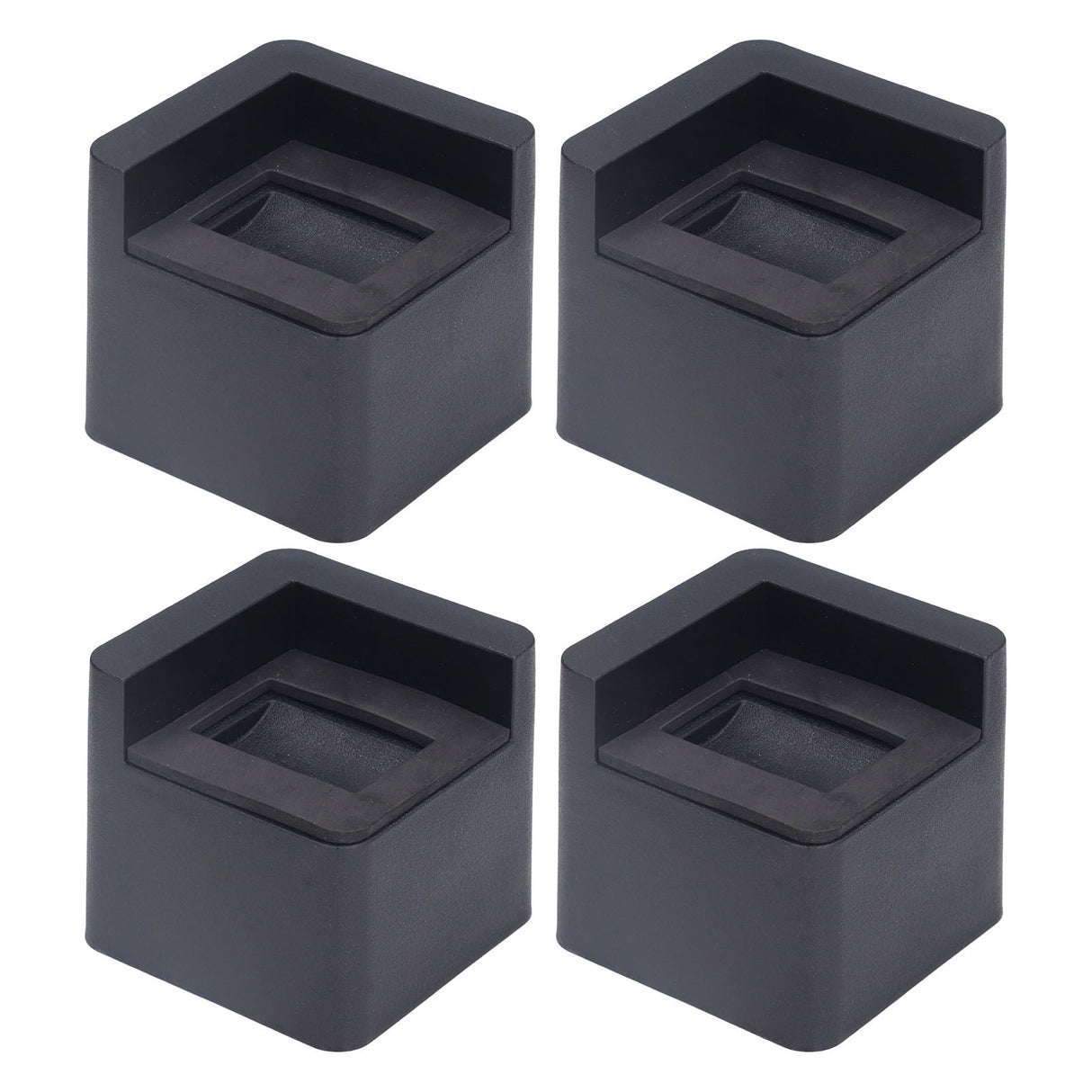 4pcs Bed Risers Corner Fixed Casters Increasing Height 2200 Lb Load Bearing Plastic Furniture Leg Risers for Home