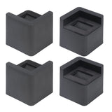 4pcs Bed Risers Corner Fixed Casters Increasing Height 2200 Lb Load Bearing Plastic Furniture Leg Risers for Home - Low Angle