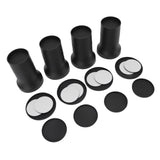 4pcs Round Furniture Lifters with Rubber Non Slip Pads Plastic Bed and Furniture Raisers Set