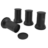 4pcs Round Furniture Lifters with Rubber Non Slip Pads Plastic Bed and Furniture Raisers Set - Top-Down View