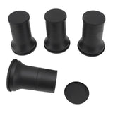 4pcs Round Furniture Lifters with Rubber Non Slip Pads Plastic Bed and Furniture Raisers Set - 45-Degree Angle