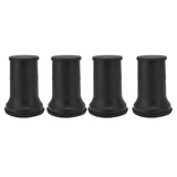 4pcs Round Furniture Lifters with Rubber Non Slip Pads Plastic Bed and Furniture Raisers Set - Rear View