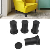 4pcs Round Furniture Lifters with Rubber Non Slip Pads Plastic Bed and Furniture Raisers Set - Extra Image