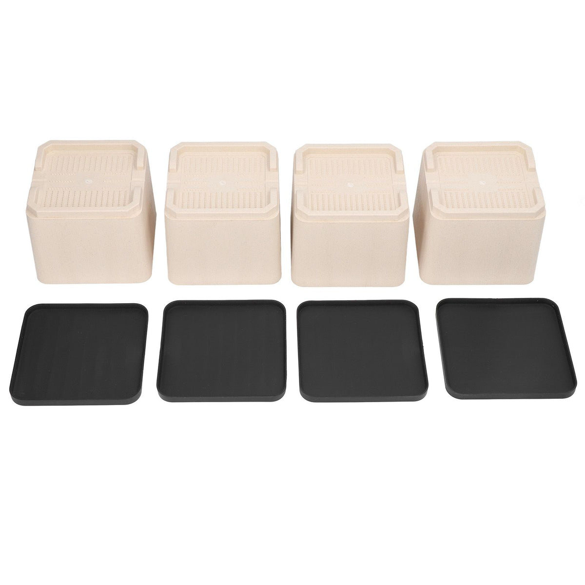 4Pcs Bed Risers Plastic Anti Vibration Pads Furniture Risers for Washing Machine Cabinet Sofa