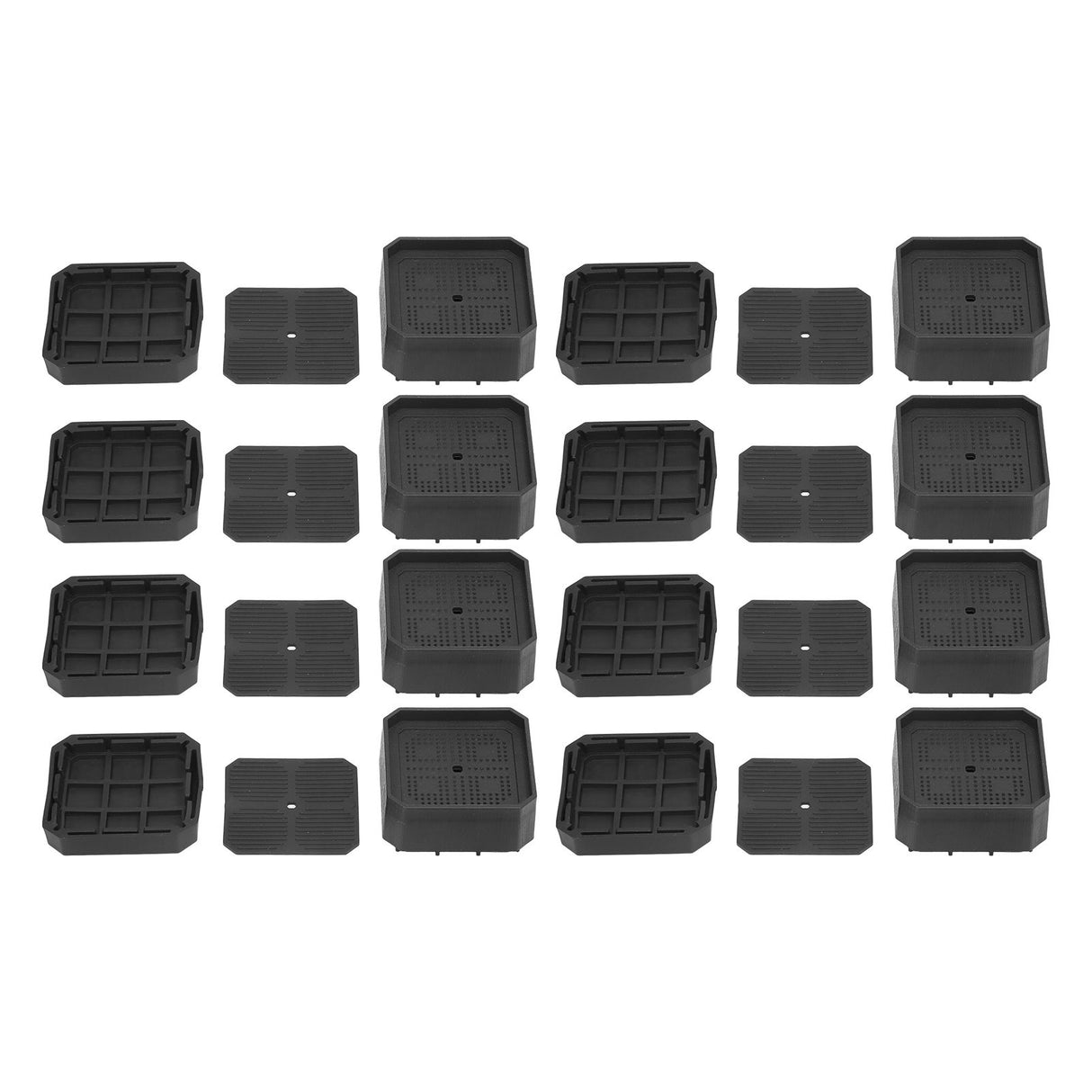8 Set Full Covered Bed Risers Anti Slip Stackable Furniture Risers for Cabinet Washing Machine Base Tables Chairs