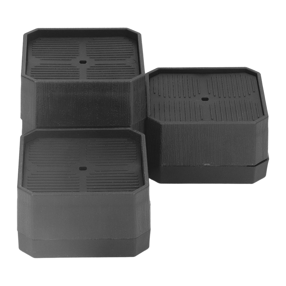 8 Set Full Covered Bed Risers Anti Slip Stackable Furniture Risers for Cabinet Washing Machine Base Tables Chairs