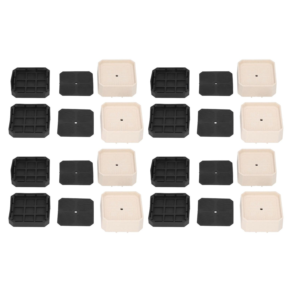 8 Set Full Covered Bed Risers Shockproof Stackable Furniture Risers for Refrigerator Washing Machine Base Tables Chairs