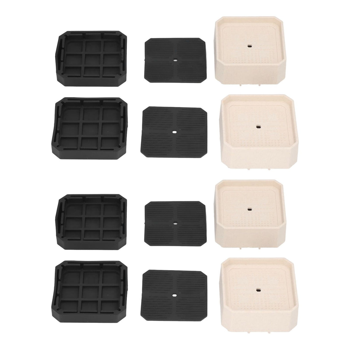 8 Set Full Covered Bed Risers Shockproof Stackable Furniture Risers for Refrigerator Washing Machine Base Tables Chairs
