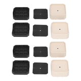 8 Set Full Covered Bed Risers Shockproof Stackable Furniture Risers for Refrigerator Washing Machine Base Tables Chairs
