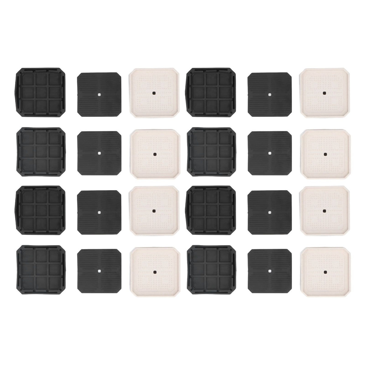 8 Set Full Covered Bed Risers Shockproof Stackable Furniture Risers for Refrigerator Washing Machine Base Tables Chairs