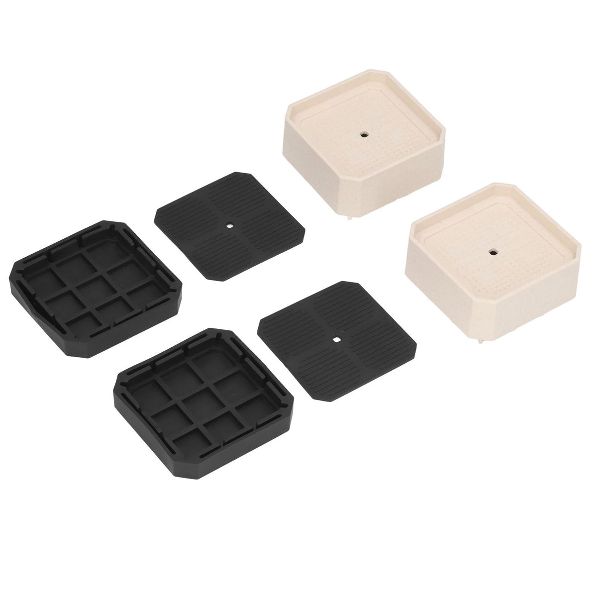 8 Set Full Covered Bed Risers Shockproof Stackable Furniture Risers for Refrigerator Washing Machine Base Tables Chairs