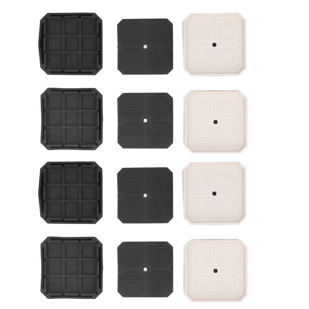 8 Set Full Covered Bed Risers Shockproof Stackable Furniture Risers for Refrigerator Washing Machine Base Tables Chairs