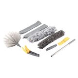 9pcs Microfiber Duster Kit Extendable Feather Duster House Cleaning Tool for Ceiling Fan Car - Front View