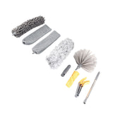 9pcs Microfiber Duster Kit Extendable Feather Duster House Cleaning Tool for Ceiling Fan Car