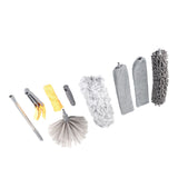 9pcs Microfiber Duster Kit Extendable Feather Duster House Cleaning Tool for Ceiling Fan Car