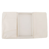Sofa Tray Folding Arm Storage Holder Table 600D Oxford Cloth Side Pockets for Couch Beige