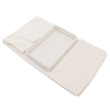 Sofa Tray Folding Arm Storage Holder Table 600D Oxford Cloth Side Pockets for Couch Beige