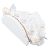 Resin Angel Wall Shelf European Exquisite Beautiful Decoration Rack for Bedroom Living Room Kitchen Pure White Gold