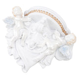 Resin Angel Wall Shelf European Exquisite Beautiful Decoration Rack for Bedroom Living Room Kitchen Pure White Gold - Rear View