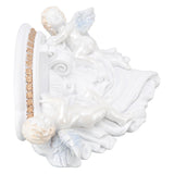 Resin Angel Wall Shelf European Exquisite Beautiful Decoration Rack for Bedroom Living Room Kitchen Pure White Gold