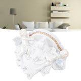 Resin Angel Wall Shelf European Exquisite Beautiful Decoration Rack for Bedroom Living Room Kitchen Pure White Gold - Extra Image