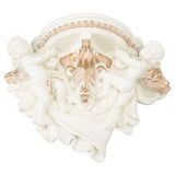 Resin Angel Wall Shelf European Exquisite Beautiful Decoration Rack for Bedroom Living Room Kitchen Beige Gold - Side View