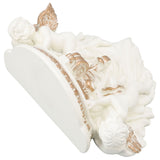 Resin Angel Wall Shelf European Exquisite Beautiful Decoration Rack for Bedroom Living Room Kitchen Beige Gold - Top-Down View