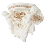Resin Angel Wall Shelf European Exquisite Beautiful Decoration Rack for Bedroom Living Room Kitchen Beige Gold - Extra Image
