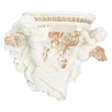 Resin Angel Wall Shelf European Exquisite Beautiful Decoration Rack for Bedroom Living Room Kitchen Beige Gold - Extra Image