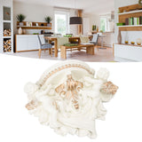 Resin Angel Wall Shelf European Exquisite Beautiful Decoration Rack for Bedroom Living Room Kitchen Beige Gold - Extra Image