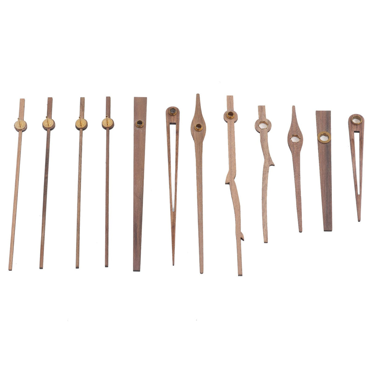 Clock Repairing Replacement Kit with Walnut Wood Hands and Quartz Movement Parts for Watch DIY