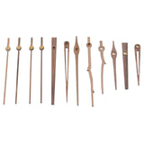 Clock Repairing Replacement Kit with Walnut Wood Hands and Quartz Movement Parts for Watch DIY