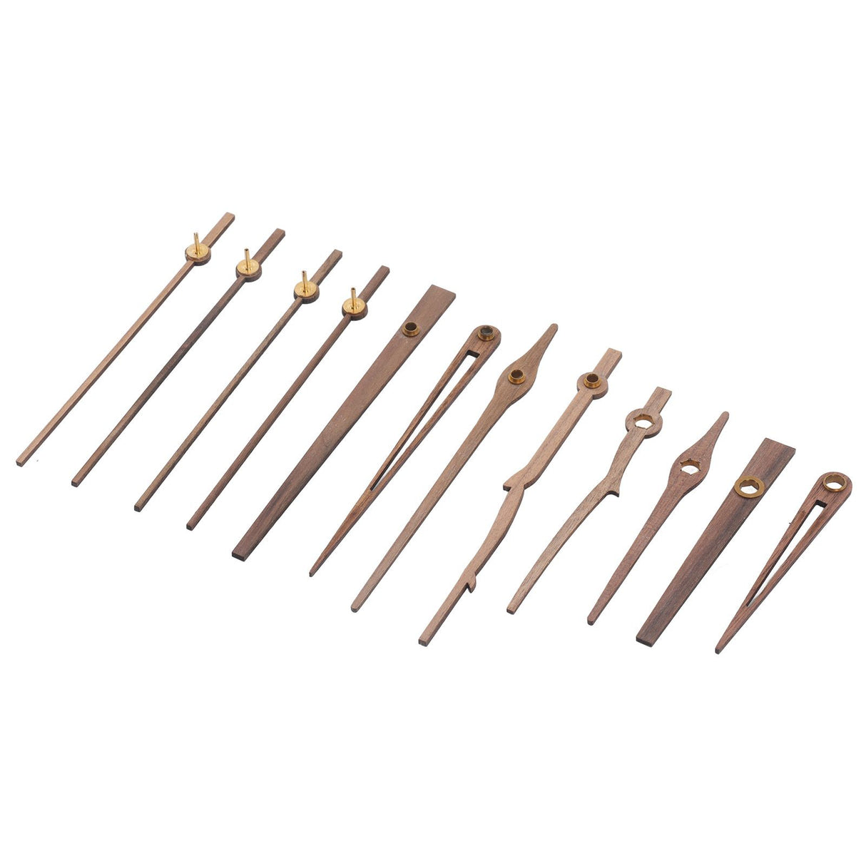 Clock Repairing Replacement Kit with Walnut Wood Hands and Quartz Movement Parts for Watch DIY
