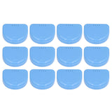 12 Pcs Denture Box Plastic Tooth Dental Orthodontic Retainer Compact Storage Case