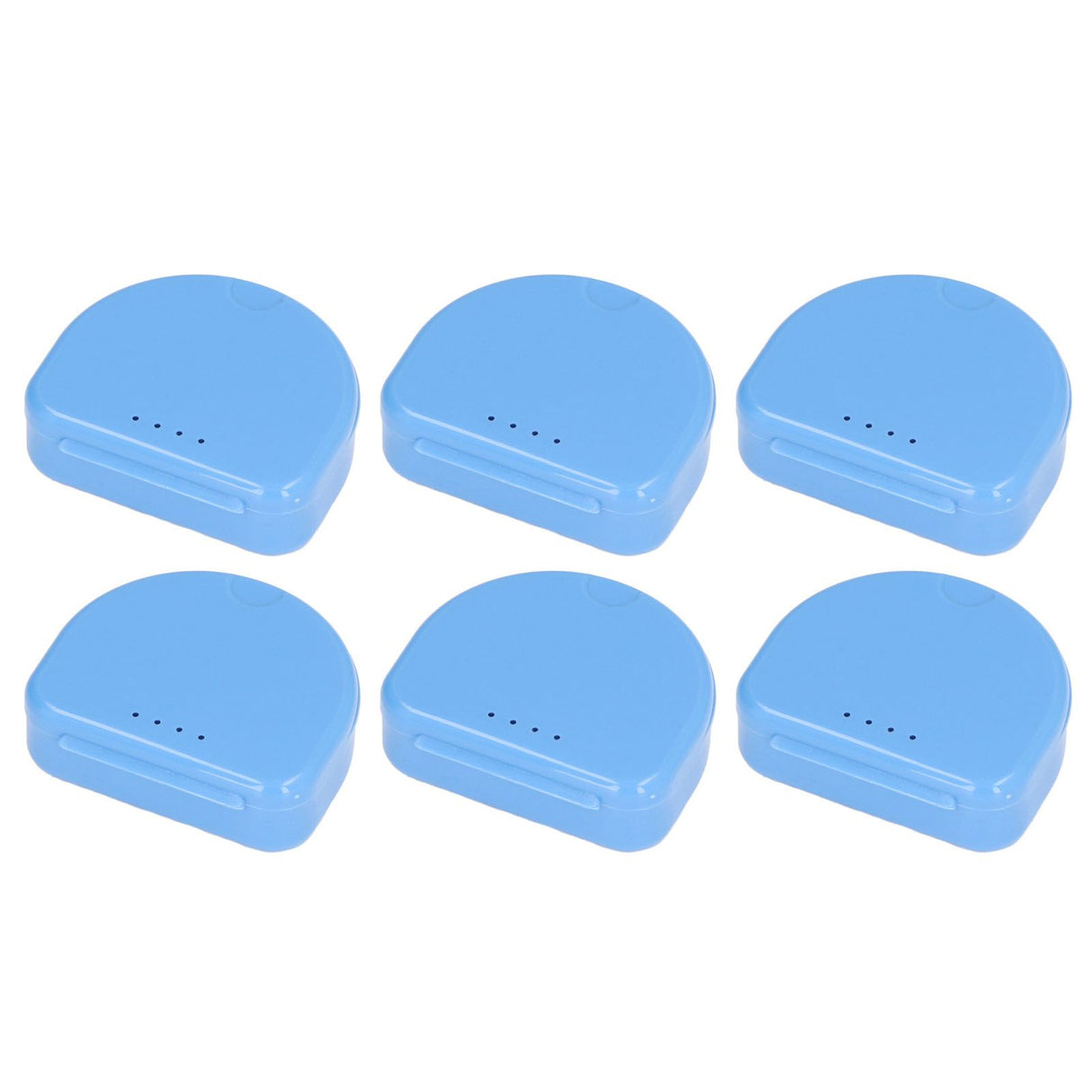 12 Pcs Denture Box Plastic Tooth Dental Orthodontic Retainer Compact Storage Case