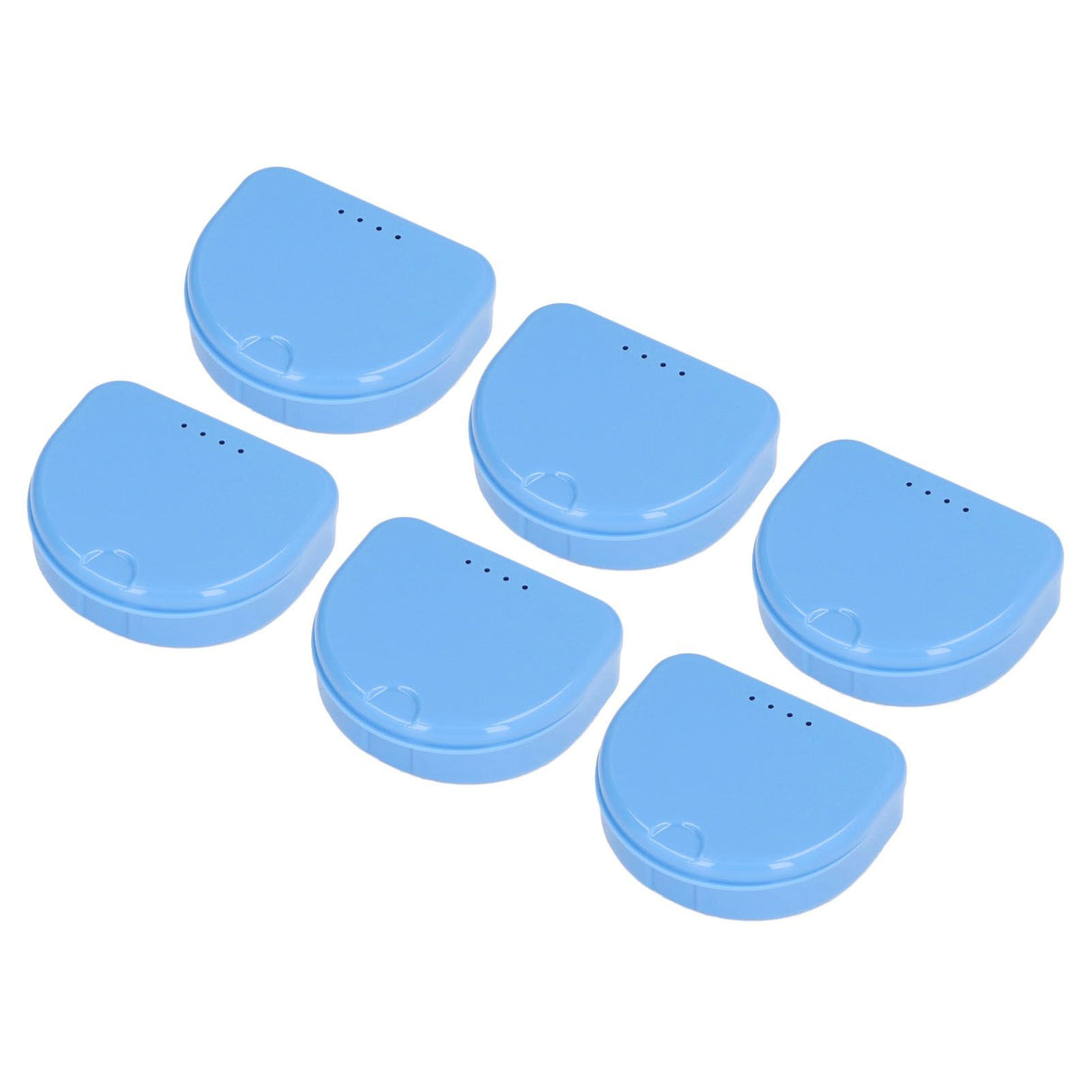 12 Pcs Denture Box Plastic Tooth Dental Orthodontic Retainer Compact Storage Case