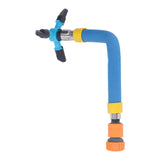 Trampoline Sprinkler Auto Rotate Children Outdoors Plastic Whirling Sprinkler for Summer Gardening Small - Front View