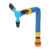 Trampoline Sprinkler Auto Rotate Children Outdoors Plastic Whirling Sprinkler for Summer Gardening Small - Top-Down View