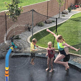 Trampoline Sprinkler Auto Rotate Children Outdoors Plastic Whirling Sprinkler for Summer Gardening Large